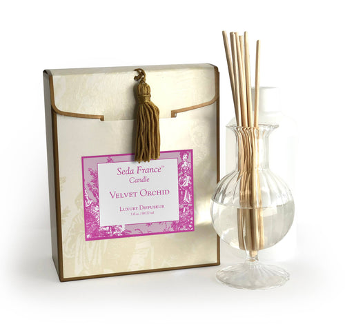 Velvet Orchid reed diffuser gift set