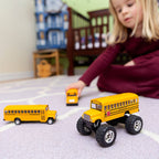 Toysmith yellow school bus vehicle toy