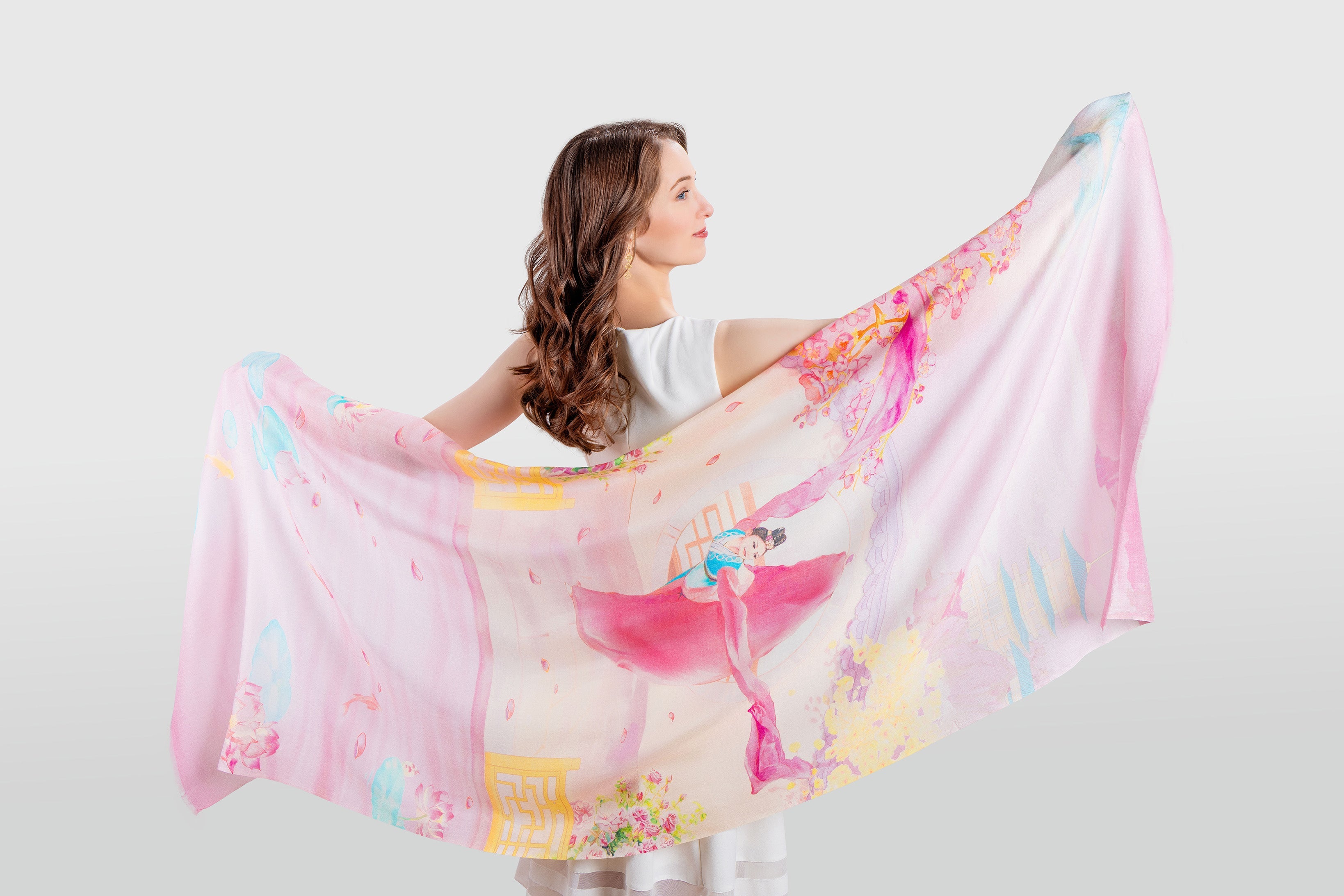 Lady of the Courtyard Long Scarf Modeling - Shen Yun Collections