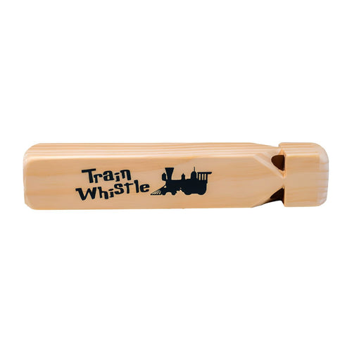 Classic wooden train whistle toy