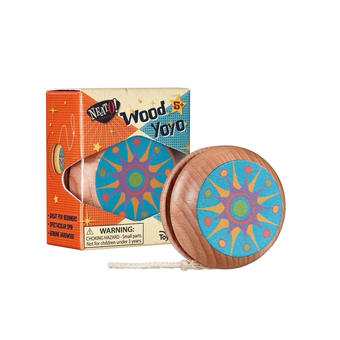 Traditional wood yo-yo skill toy