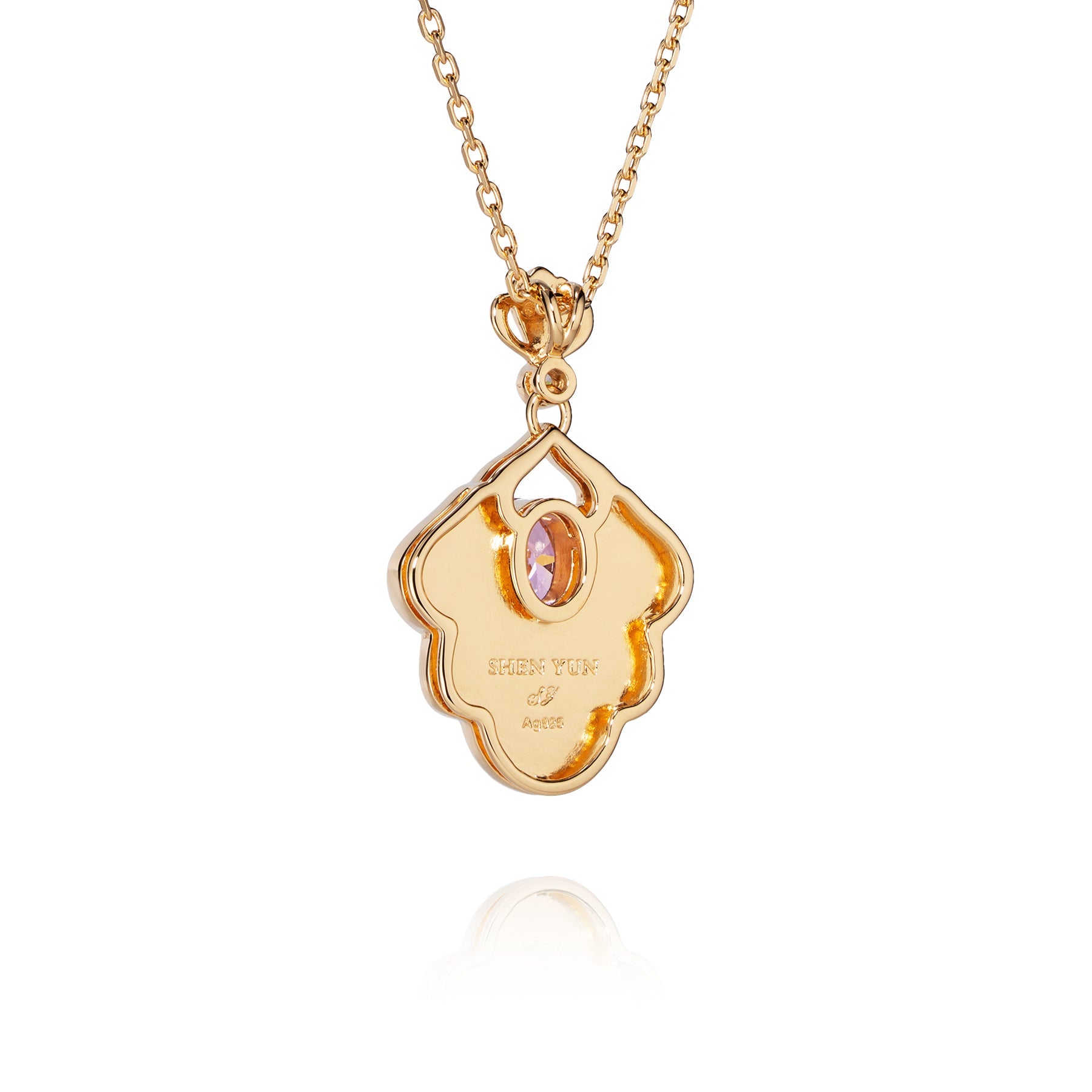 Tang Flowing Gowns Necklace Purple Back - Shen Yun Collections