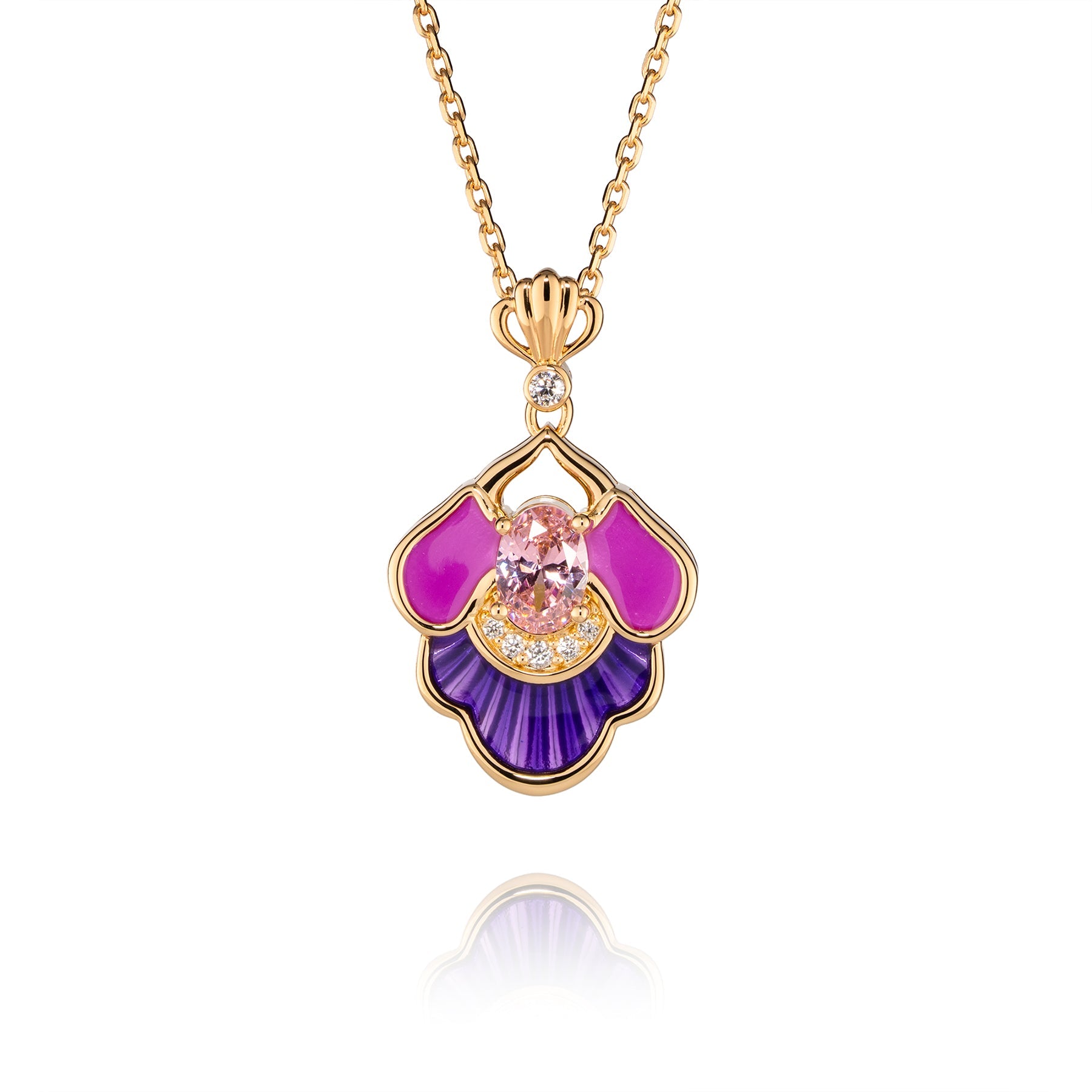 Tang Flowing Gowns Necklace Purple - Shen Yun Collections