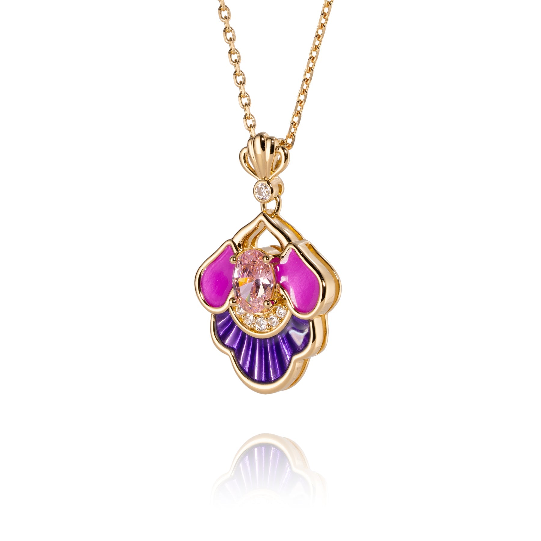 Tang Flowing Gowns Necklace Purple Side - Shen Yun Collections