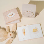 Neutral watercolor first words board book gift set for little learners
