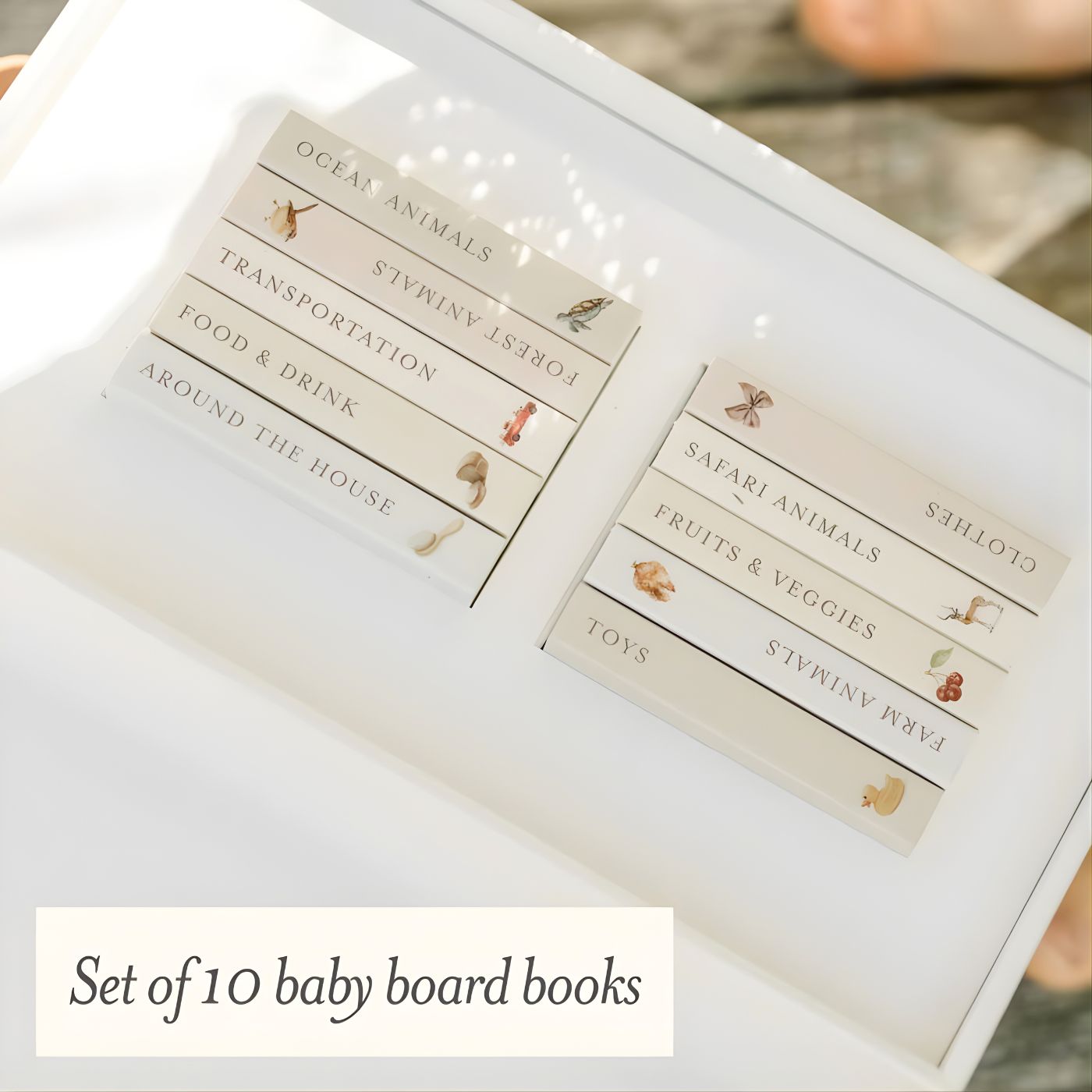 Our Very Little Library mini board book set for babies - set of 10 books