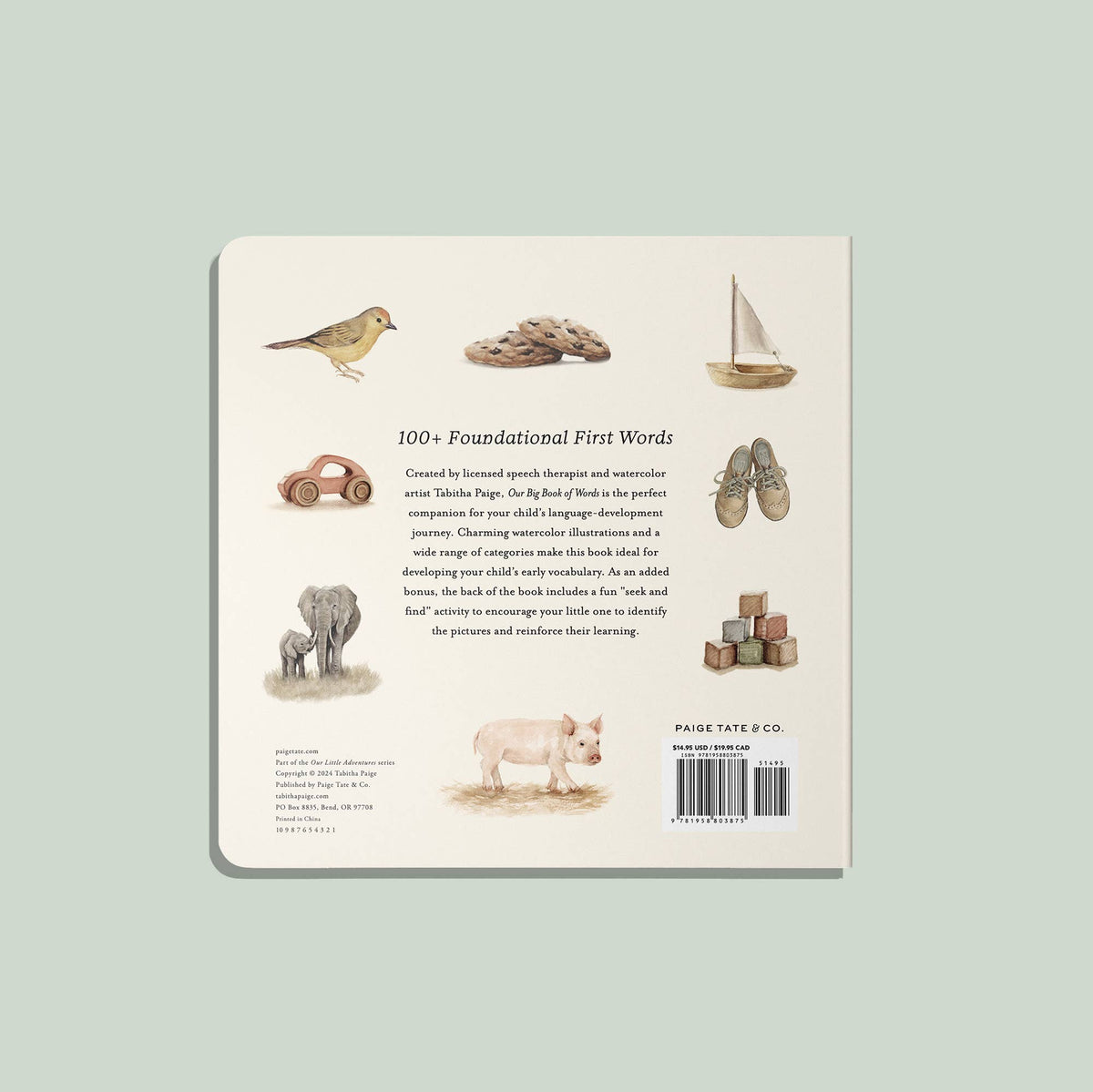 Our Big Book of First Words 9 inch board book for little learners