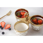 Pampa Bay 3 section serving dish filled with fruits