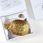 Golden pineapple gift set in decorative box