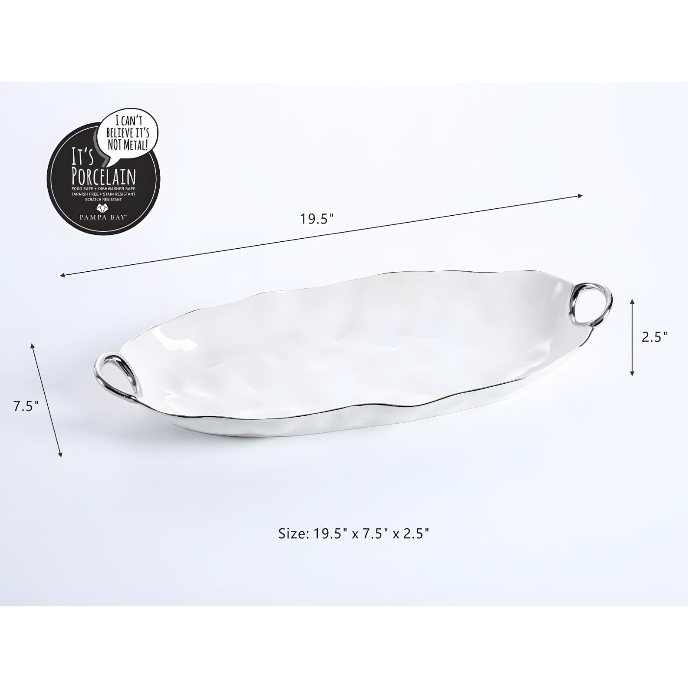 Pampa Bay Handle with Style long platter dimensions