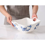 Pampa Bay KOI large serving bowl blue design size comparison