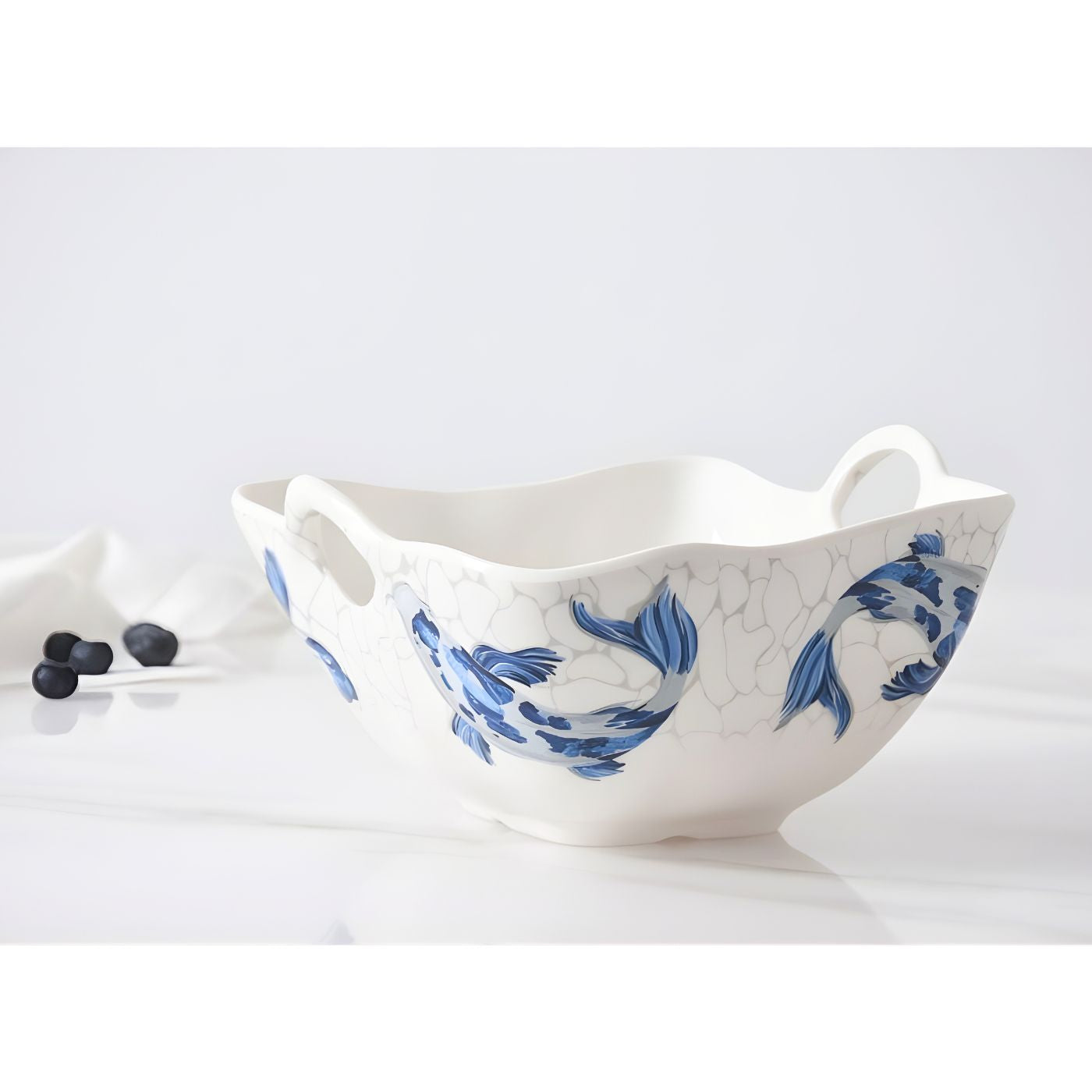 KOI chip and dip bowl on dining table