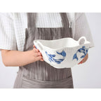 Pampa Bay KOI melamine serving bowl blue design size comparison