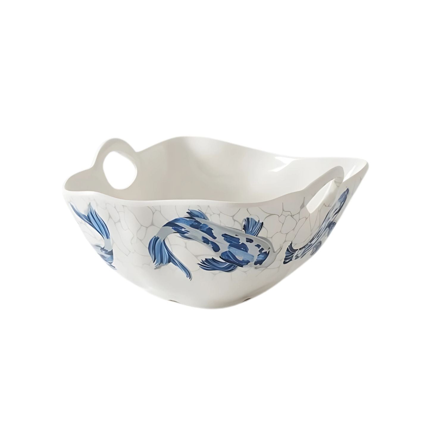 Pampa Bay KOI melamine serving bowl blue design