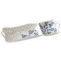 Pampa Bay KOI large serving platter chip and dip in blue koi design