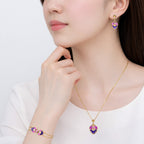 Tang Flowing Gowns Bracelet Purple Set Model - Shen Yun Collections