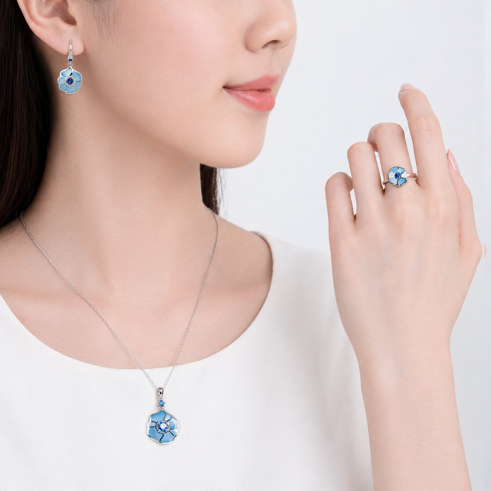 Windmill Grace Drop Earrings Blue