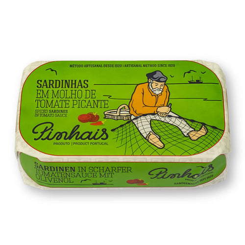 Portuguese sardines in rich tomato sauce with piri-piri