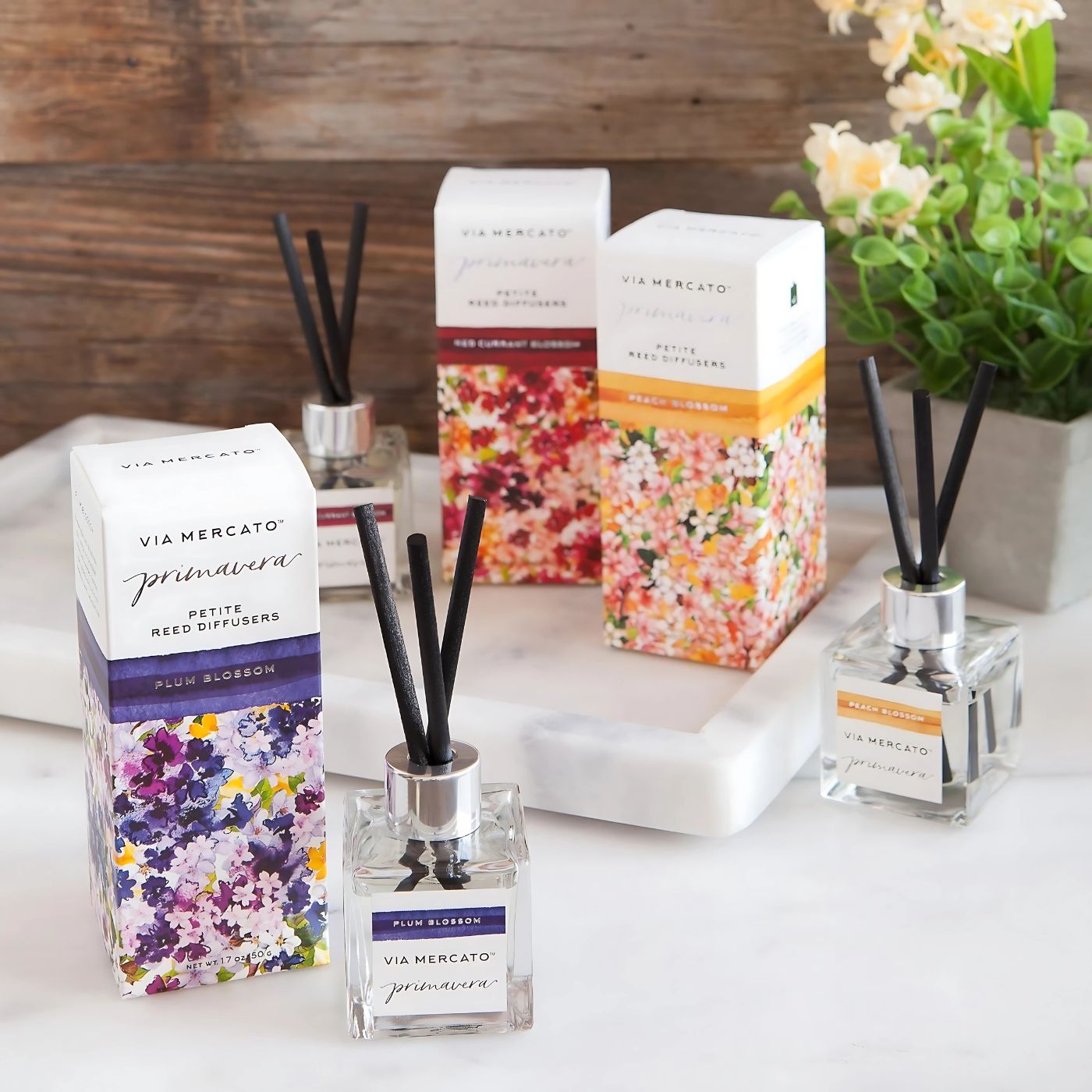 Primavera Petite Reed Diffuser - Plum Blossoms