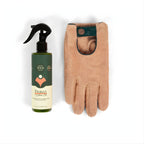 Neem plant spray bottle and microfiber glove