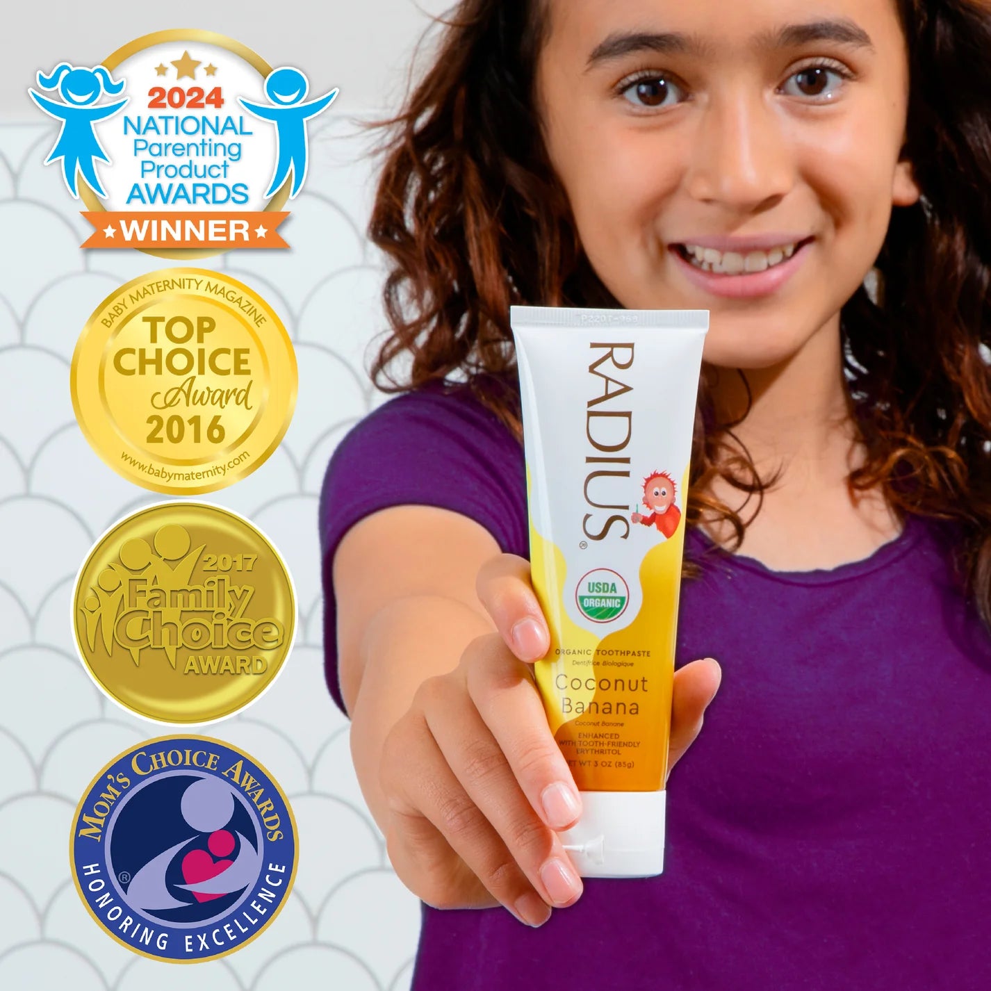Radius Usda Organic Children's Coconut Banana Toothpaste, 6mo+, 3oz
