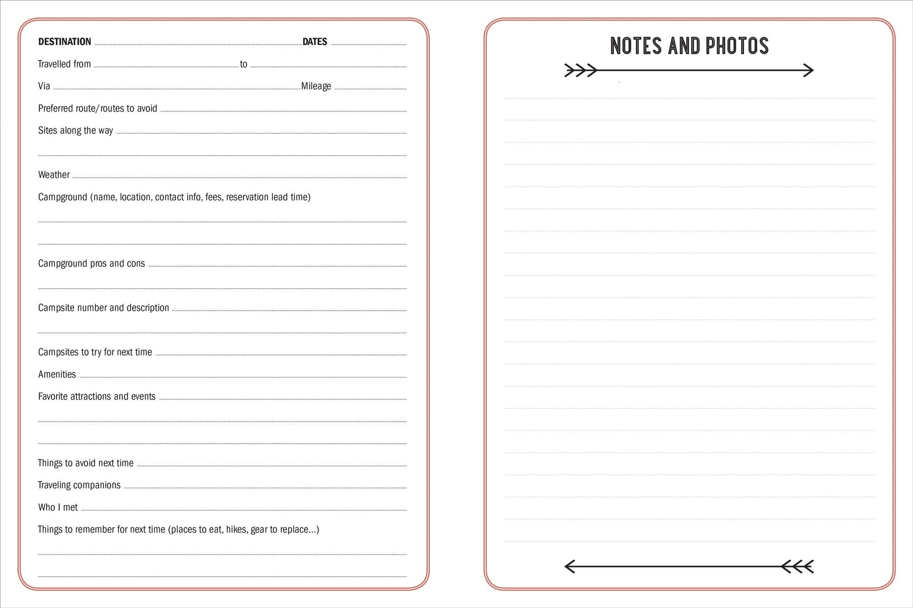 The Camping Logbook: Record Your Adventures