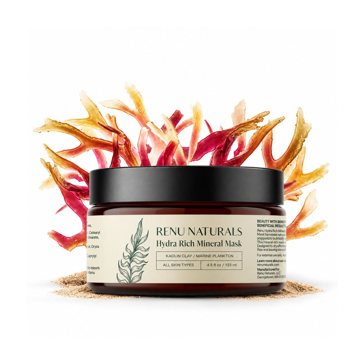Renu Naturals Hydra Rich Mineral Mask (133ml) Glass Container