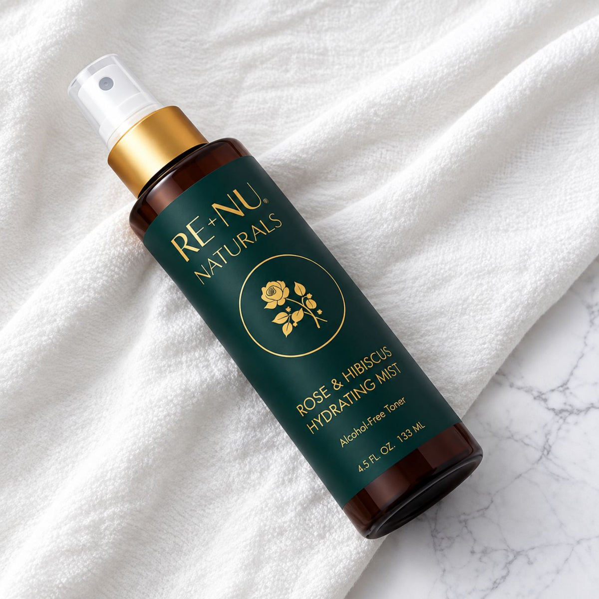 Organic hydrating face mist with rose water and aloe vera