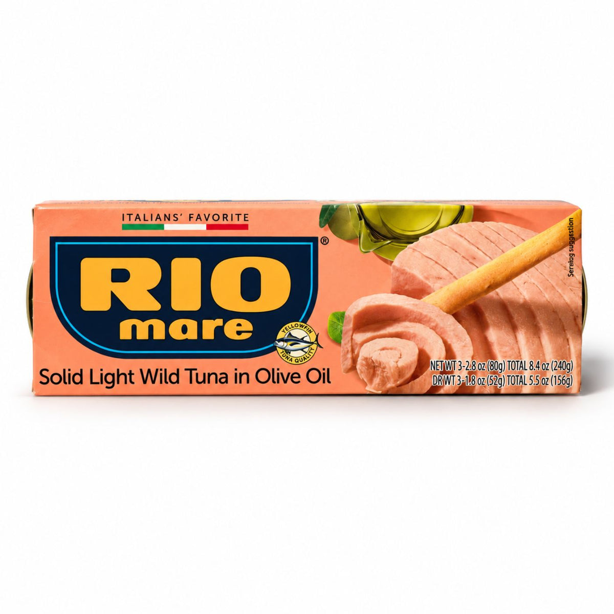 Rio Mare solid light wild tuna in olive oil 3 pack canned tuna box