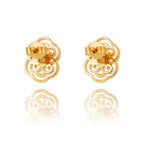 Blissful Ruyi Stud Earrings Side Back - Shen Yun Collections