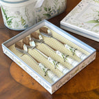Elegant lily of the valley spoon set for tea and coffee