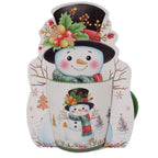 Holiday porcelain coffee cup in festive gift packaging