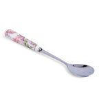 Stainless steel tea spoons with floral ceramic handles