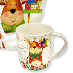 Reindeer porcelain tea mug Christmas gift