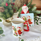 Santa Claus porcelain tea mug gift set