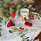 Santa Claus porcelain tea mug gift set