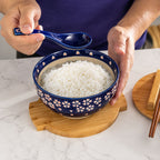 Japanese-inspired cherry blossom ramen bowl gift set