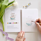 Spiral bound watercolor workbook spring theme