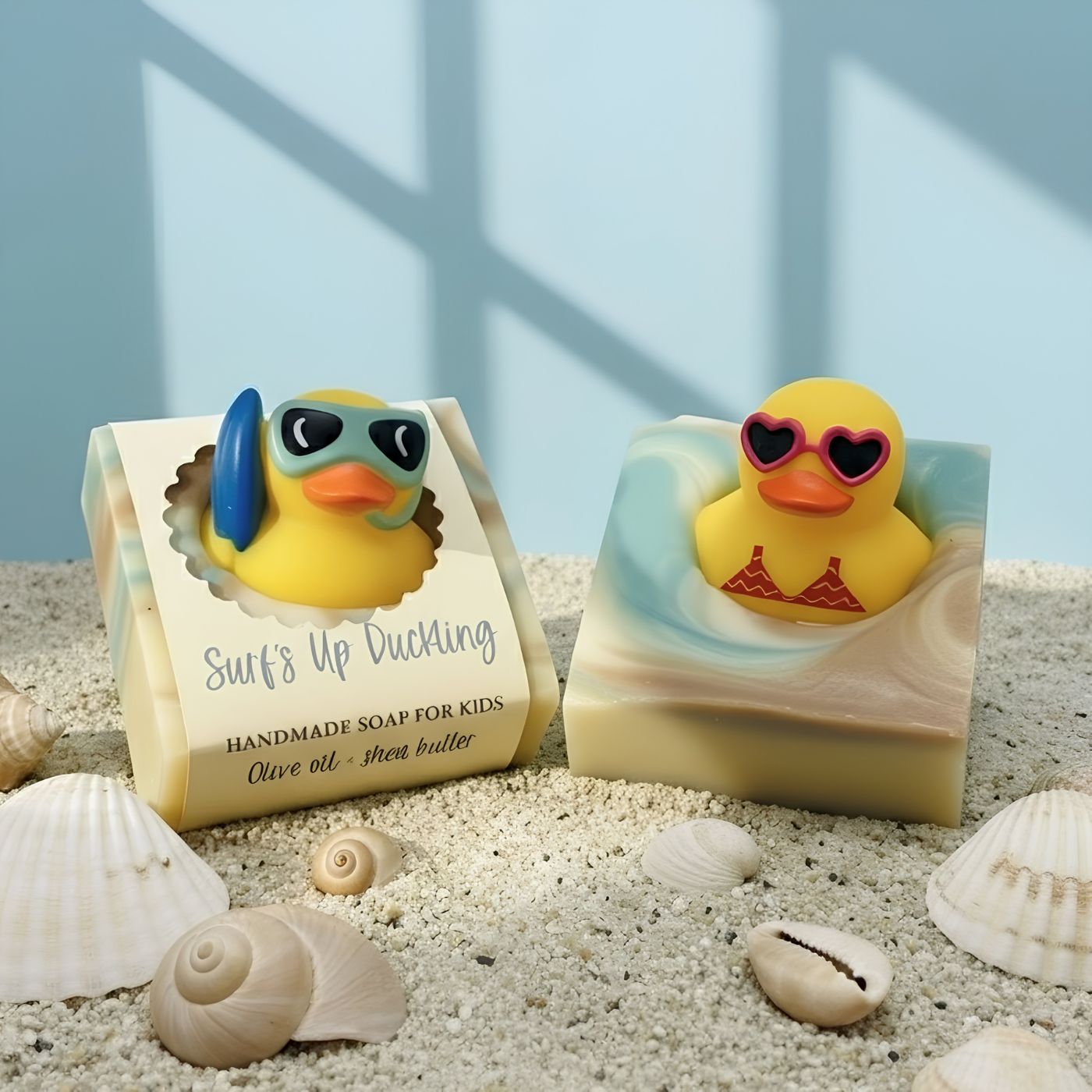Kids novelty bath soap cute summer duckling surprise