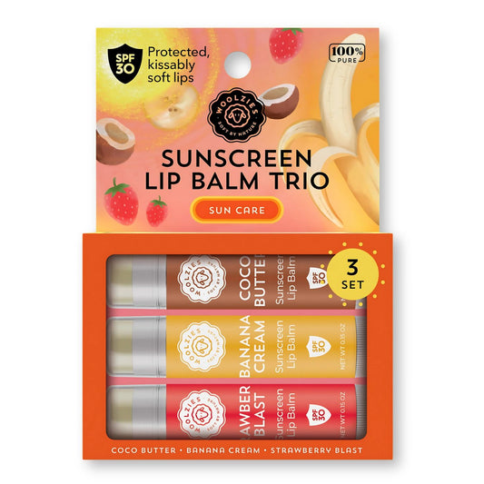 SPF Sunscreen Lip Balm Cocoa Butter Banana cream Strawberry