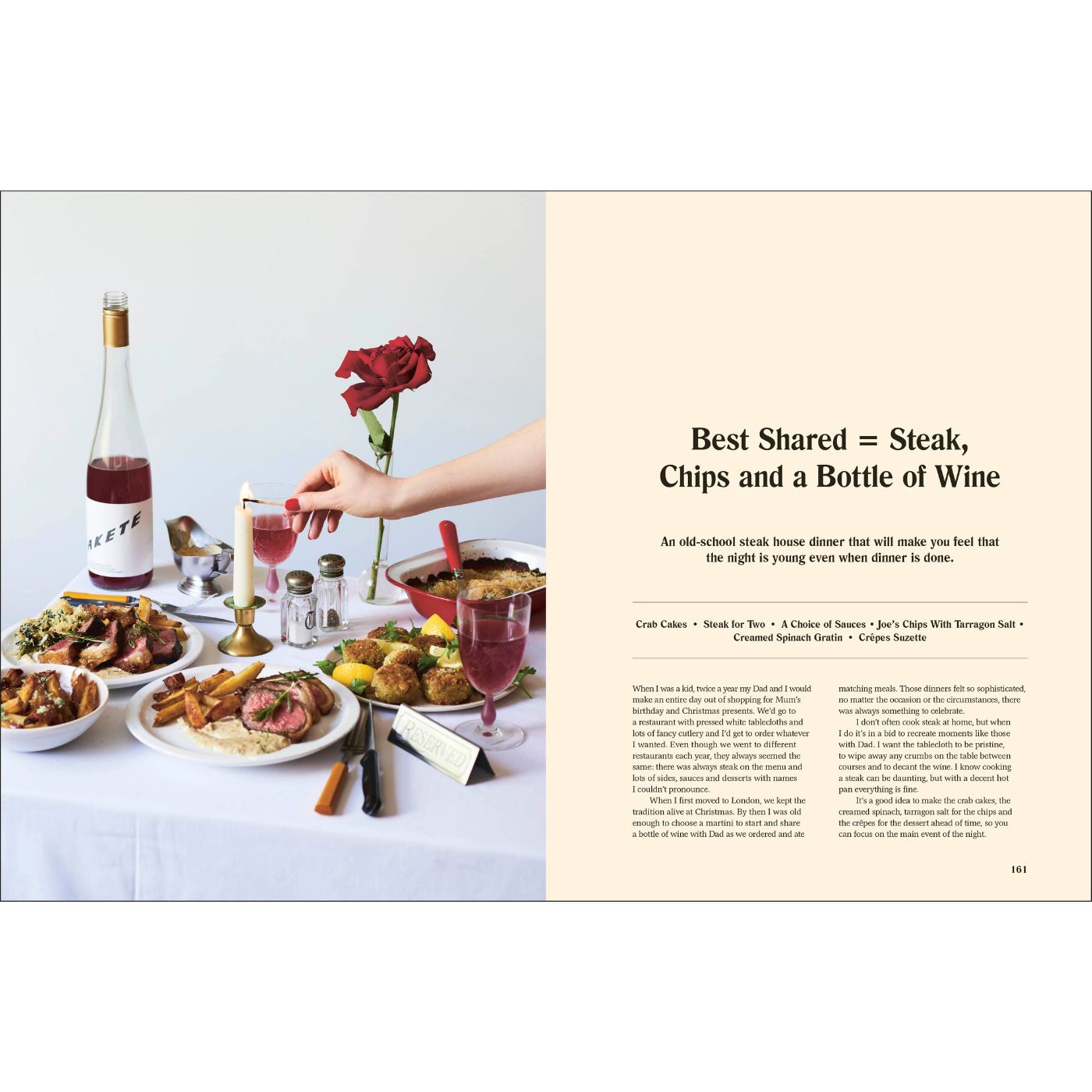 Romantic dinner for two plating meal