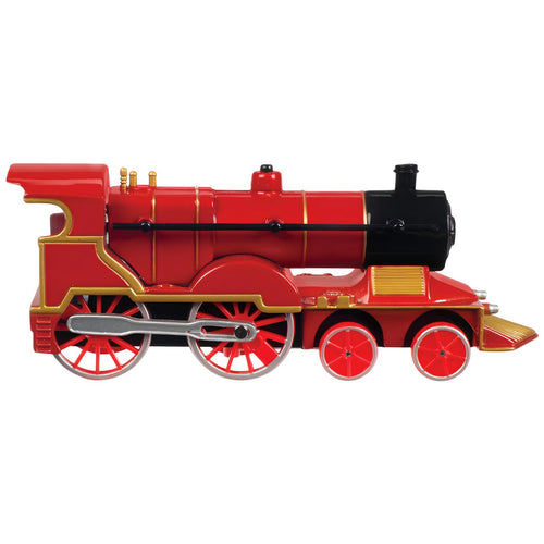 Die-cast pull-back toy train with lights and sounds