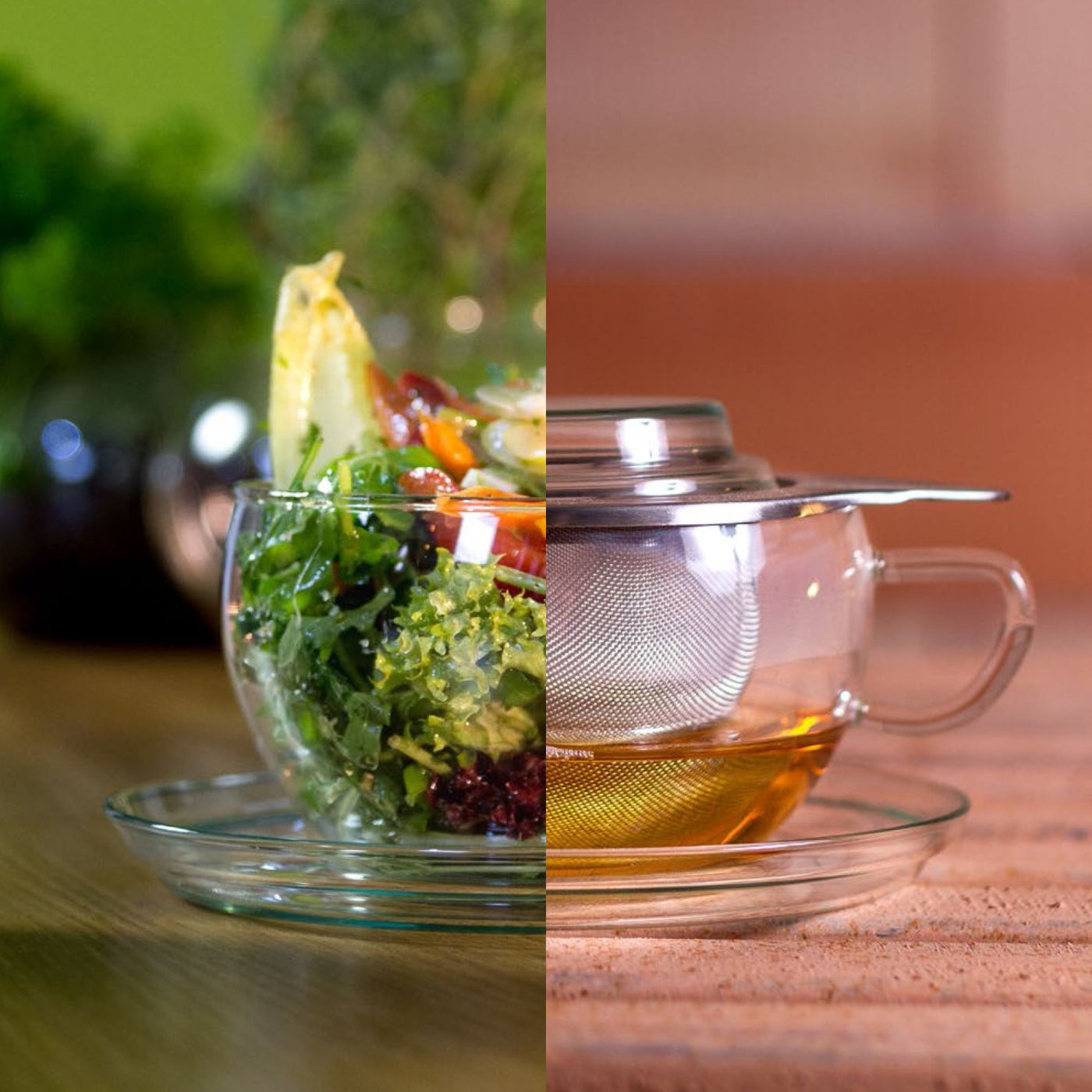 Trendglas Jena glass tea cup dual function serving as a salad bowl