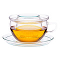 Trendglas Jena glass tea cup with stainless steel strainer