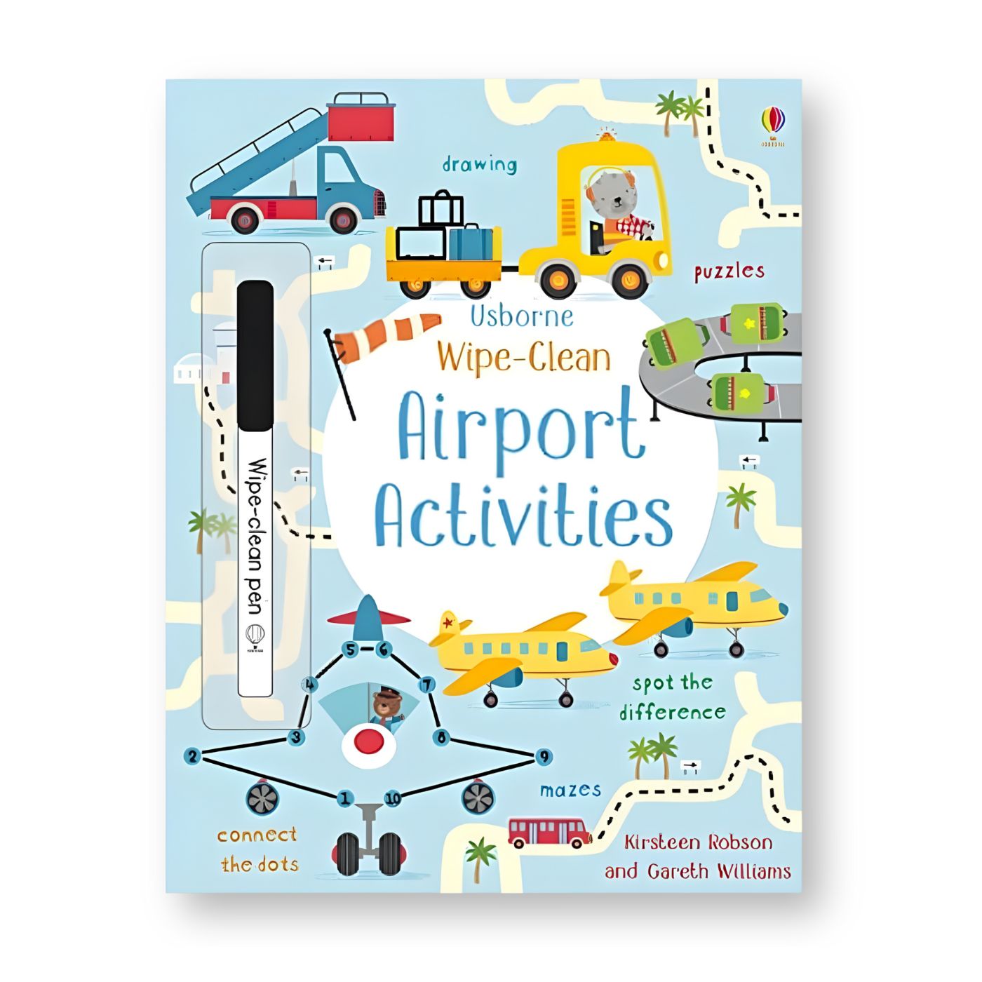 Usborne Wipe-Clean Activity Book – Drawing, Counting & Spotting Fun