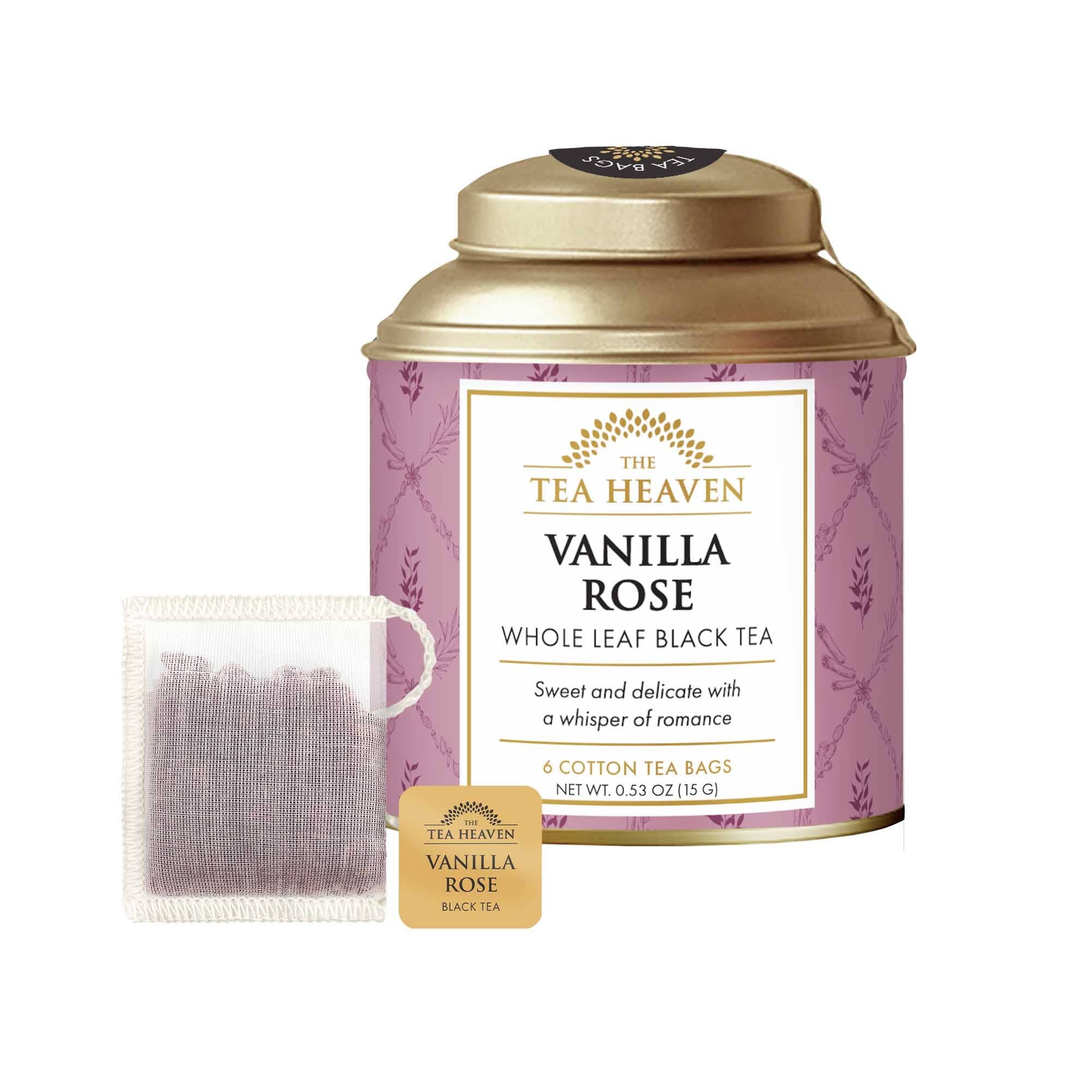 Vanilla rose loose leaf tea canister