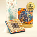 Luxury chocolate gift box displayed on table