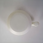 Ceramic tea mug with infuser and lid top view