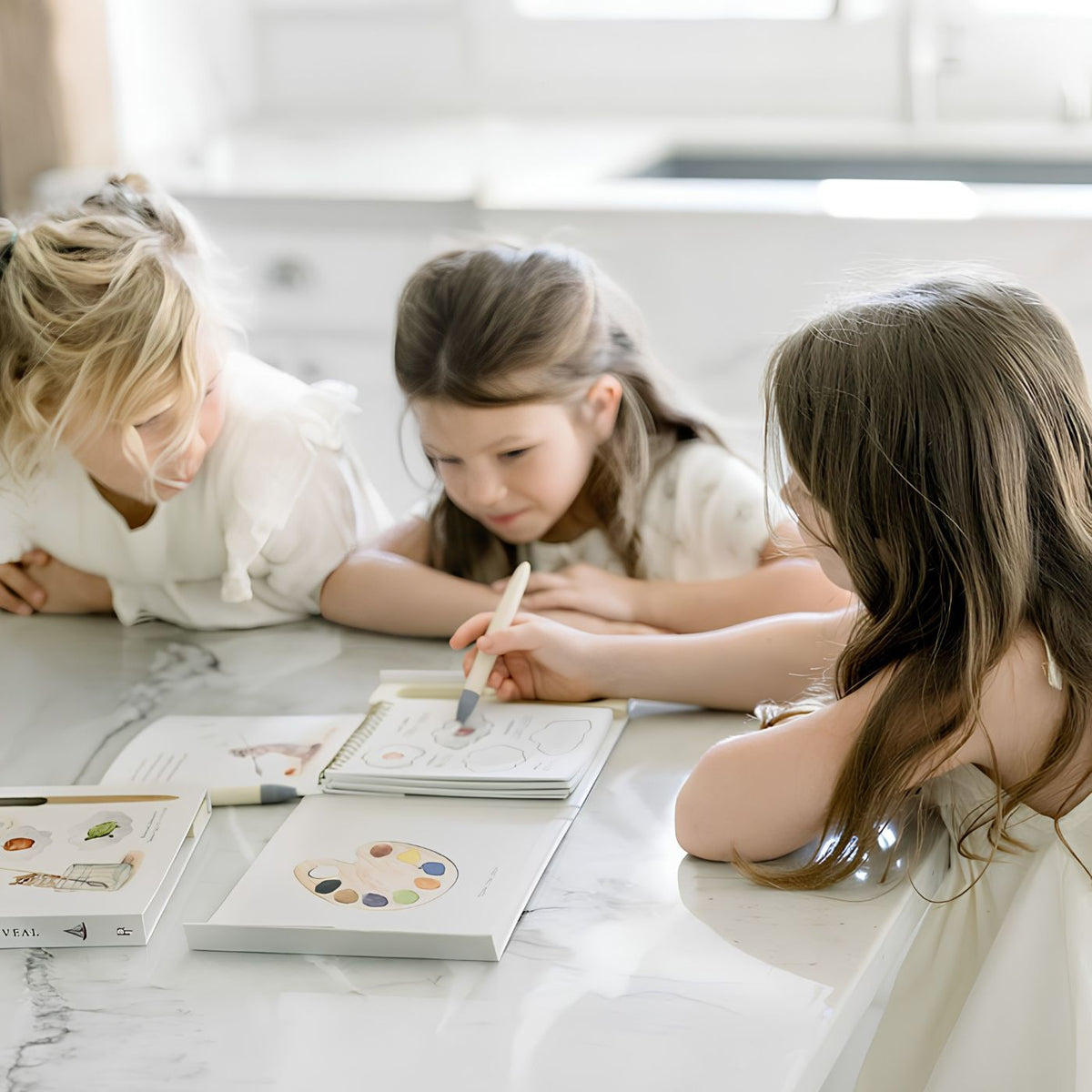 Toddler water reveal book with reusable color-changing pages