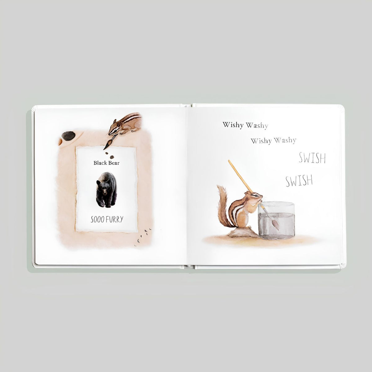 Watercolor first words board book for babies and toddlers